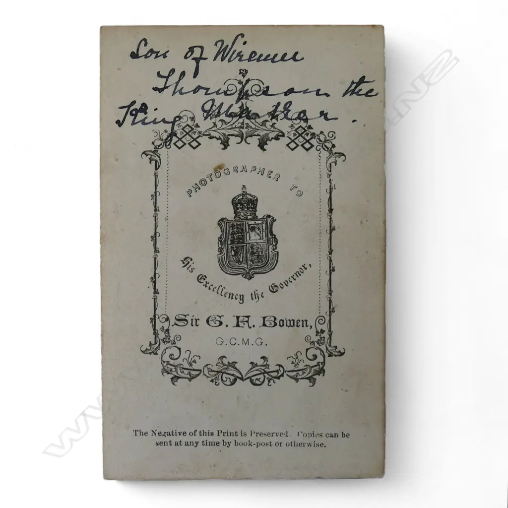 Robert H Bartlett (1842-1911) 'Son of Wiremu Thompson', c.1865 Image 1++
